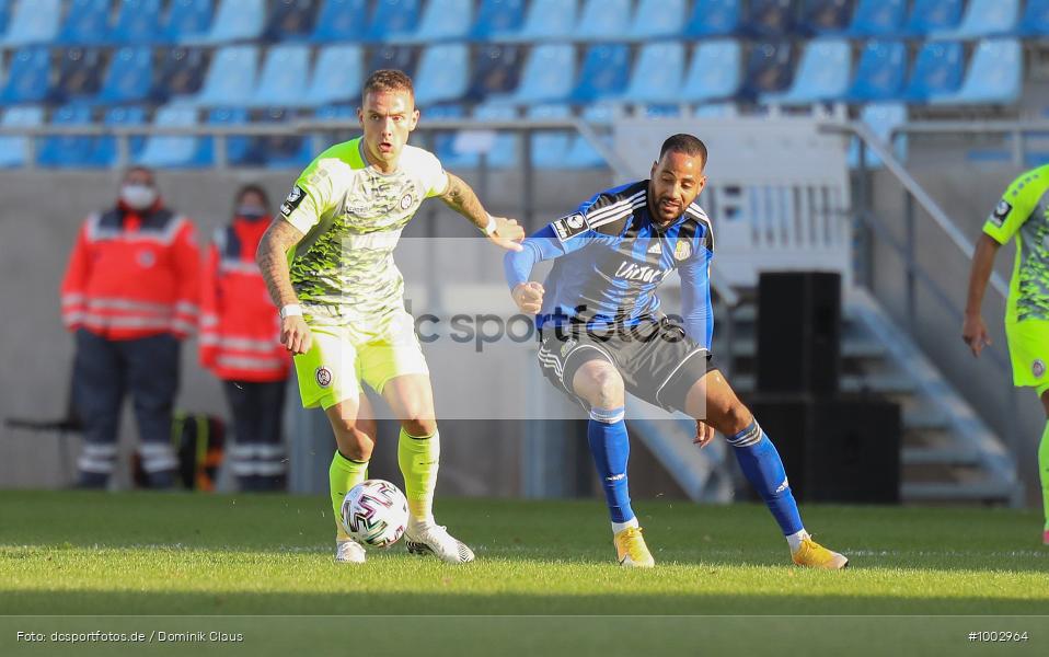 Geisterspiel, COVID-19, Pandemie, SV Wehen Wiesbaden, 1. FC Saarbrücken, 3. Liga, Regionalsport, Voetball, Sport, Saison 2020/2021, Le Football, Germany, Futbol, Fussball, Fotball, Deutschland, DFB, Calcio, Aktion, Action - Bild-ID: 1002964