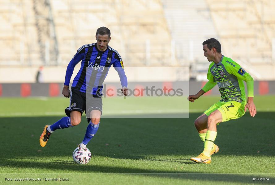 Geisterspiel, COVID-19, Pandemie, SV Wehen Wiesbaden, 1. FC Saarbrücken, 3. Liga, Regionalsport, Voetball, Sport, Saison 2020/2021, Le Football, Germany, Futbol, Fussball, Fotball, Deutschland, DFB, Calcio, Aktion, Action - Bild-ID: 1002974