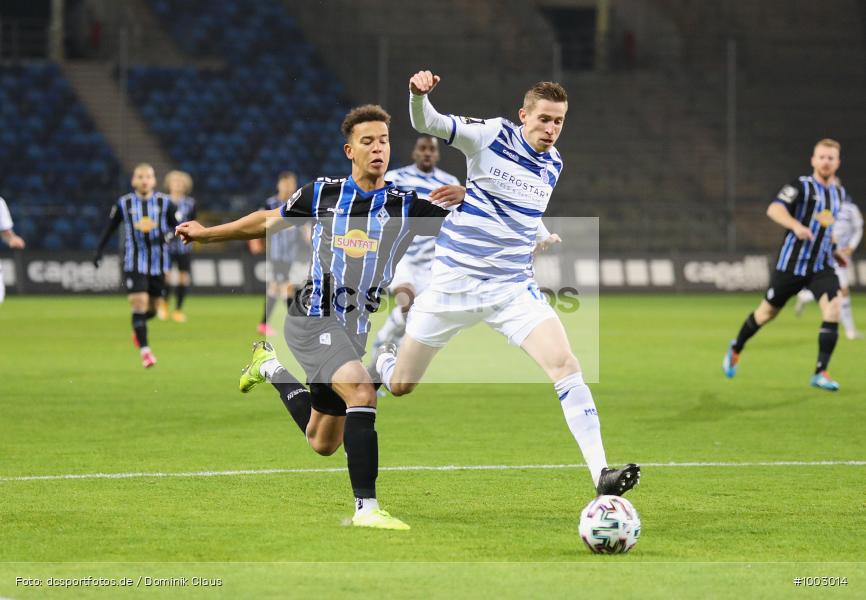 Geisterspiel, COVID-19, Pandemie, MSV Duisburg, SV Waldhof Mannheim, 3. Liga, Regionalsport, Voetball, Sport, Saison 2020/2021, Le Football, Germany, Futbol, Fussball, Fotball, Deutschland, DFB, Calcio, Aktion, Action - Bild-ID: 1003014