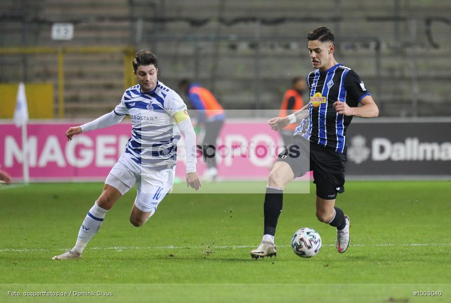 Geisterspiel, COVID-19, Pandemie, MSV Duisburg, SV Waldhof Mannheim, 3. Liga, Regionalsport, Voetball, Sport, Saison 2020/2021, Le Football, Germany, Futbol, Fussball, Fotball, Deutschland, DFB, Calcio, Aktion, Action - Bild-ID: 1003040