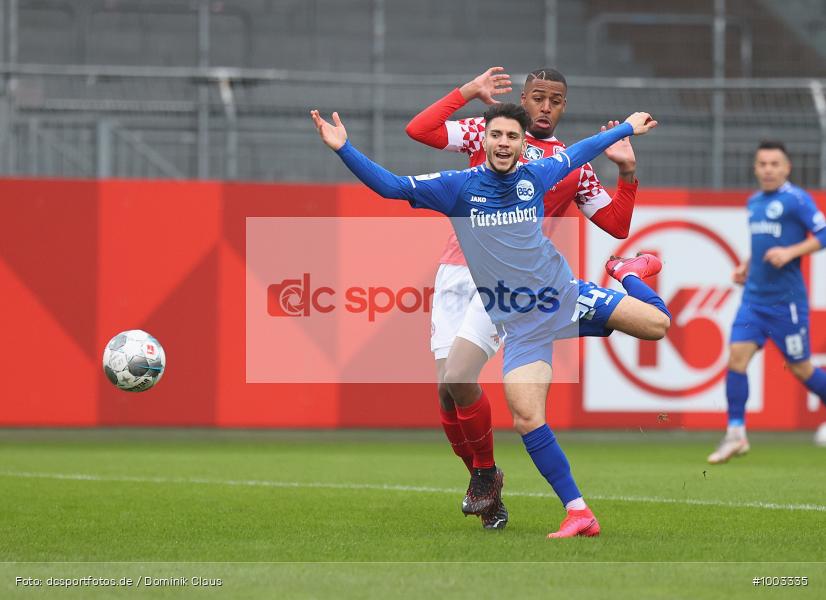 Geisterspiel, COVID-19, Pandemie, Bahlinger SC, 1. FSV Mainz 05 U23, Regionalliga Südwest, Regionalsport, Voetball, Sport, Saison 2020/2021, Le Football, Germany, Futbol, Fussball, Fotball, Deutschland, DFB, Calcio, Aktion, Action - Bild-ID: 1003335
