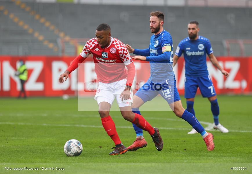 Geisterspiel, COVID-19, Pandemie, Bahlinger SC, 1. FSV Mainz 05 U23, Regionalliga Südwest, Regionalsport, Voetball, Sport, Saison 2020/2021, Le Football, Germany, Futbol, Fussball, Fotball, Deutschland, DFB, Calcio, Aktion, Action - Bild-ID: 1003354