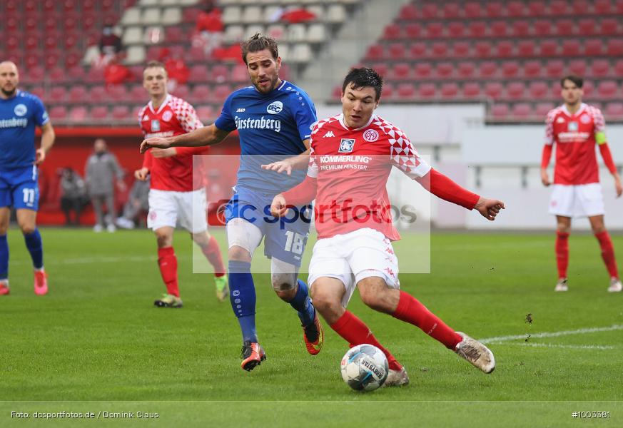 Geisterspiel, COVID-19, Pandemie, Bahlinger SC, 1. FSV Mainz 05 U23, Regionalliga Südwest, Regionalsport, Voetball, Sport, Saison 2020/2021, Le Football, Germany, Futbol, Fussball, Fotball, Deutschland, DFB, Calcio, Aktion, Action - Bild-ID: 1003381