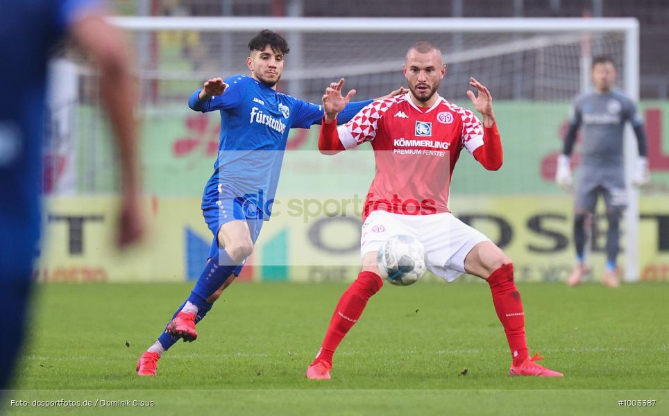 Geisterspiel, COVID-19, Pandemie, Bahlinger SC, 1. FSV Mainz 05 U23, Regionalliga Südwest, Regionalsport, Voetball, Sport, Saison 2020/2021, Le Football, Germany, Futbol, Fussball, Fotball, Deutschland, DFB, Calcio, Aktion, Action - Bild-ID: 1003387