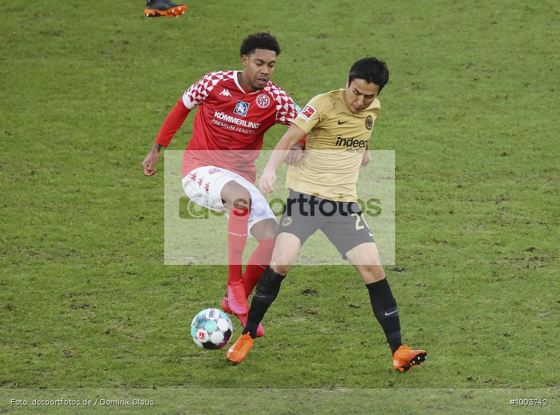 COVID-19, Geisterspiel, Pandemie, Eintracht Frankfurt, 1. FSV Mainz 05, DFL, Bundesliga, Voetball, Sport, Saison 2020/2021, Le Football, Germany, Futbol, Fussball, Fotball, Deutschland, DFB, Calcio, Aktion, Action - Bild-ID: 1003742