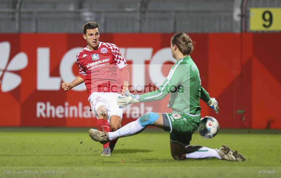 Geisterspiel, COVID-19, Pandemie, FC Giessen, 1. FSV Mainz 05 U23, Regionalliga Südwest, Regionalsport, Voetball, Sport, Saison 2020/2021, Le Football, Germany, Futbol, Fussball, Fotball, Deutschland, DFB, Calcio, Aktion, Action - Bild-ID: 1003800
