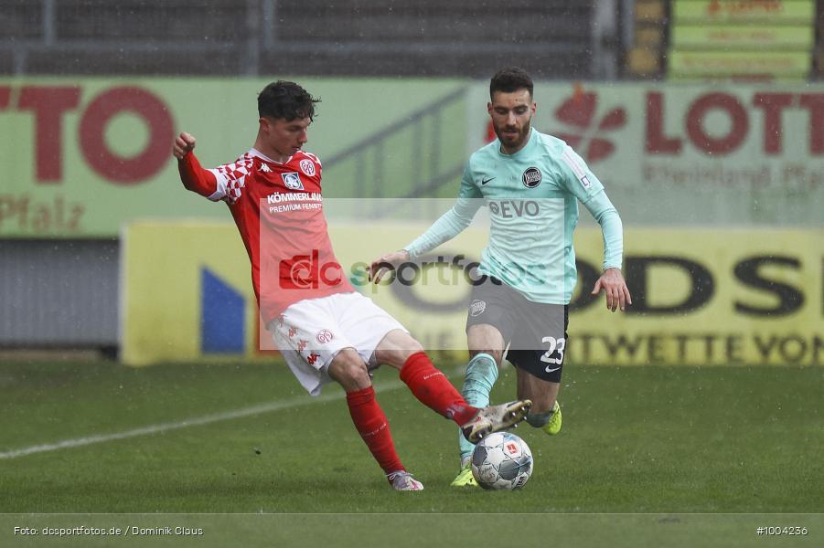 Geisterspiel, COVID-19, Pandemie, Kickers Offenbach, 1. FSV Mainz 05 U23, Regionalliga Südwest, Regionalsport, Voetball, Sport, Saison 2020/2021, Le Football, Germany, Futbol, Fussball, Fotball, Deutschland, DFB, Calcio, Aktion, Action - Bild-ID: 1004236