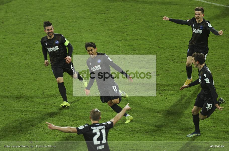 Geisterspiel, COVID-19, Pandemie, Karlsruher SC, SV Darmstadt 98, 2. Bundesliga, Regionalsport, Voetball, Sport, Saison 2020/2021, Le Football, Germany, Futbol, Fussball, Fotball, Deutschland, DFB, Calcio, Aktion, Action - Bild-ID: 1004549