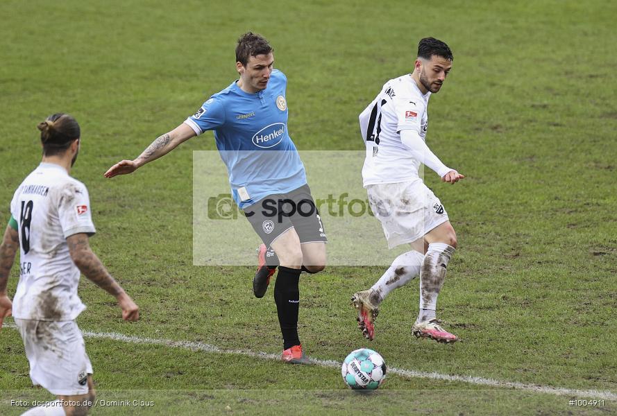 Geisterspiel, COVID-19, Pandemie, Fortuna Düsseldorf, SV Sandhausen, 2. Bundesliga, Regionalsport, Voetball, Sport, Saison 2020/2021, Le Football, Germany, Futbol, Fussball, Fotball, Deutschland, DFB, Calcio, Aktion, Action - Bild-ID: 1004911