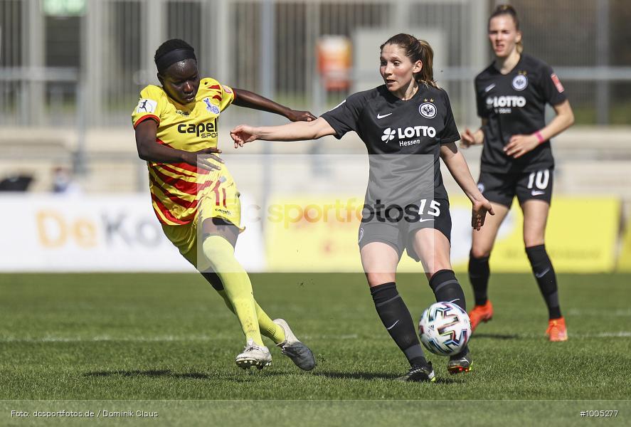 Geisterspiel, COVID-19, Pandemie, MSV Duisburg, Eintracht Frankfurt, Frauen, Frauen-Bundesliga, Flyeralarm, Voetball, Sport, Saison 2020/2021, Le Football, Germany, Futbol, Fussball, Fotball, Deutschland, DFB, Calcio, Aktion, Action - Bild-ID: 1005277