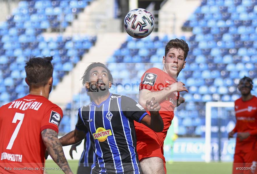 Geisterspiel, COVID-19, Pandemie, FSV Zwickau, SV Waldhof Mannheim, 3. Liga, Regionalsport, Voetball, Sport, Saison 2020/2021, Le Football, Germany, Futbol, Fussball, Fotball, Deutschland, DFB, Calcio, Aktion, Action - Bild-ID: 1005397