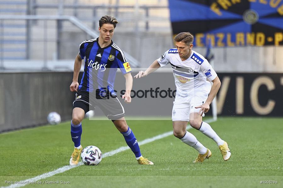 Geisterspiel, COVID-19, Pandemie, SV Waldhof Mannheim , 1. FC Saarbrücken, 3. Liga, Regionalsport, Voetball, Sport, Saison 2020/2021, Le Football, Germany, Futbol, Fussball, Fotball, Deutschland, DFB, Calcio, Aktion, Action - Bild-ID: 1005796