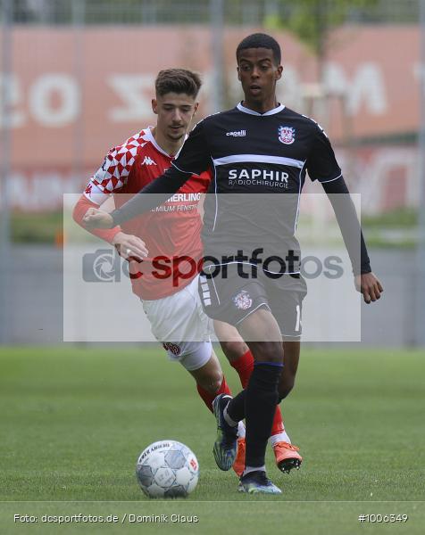 Geisterspiel, COVID-19, Pandemie, FSV Frankfurt, 1. FSV Mainz 05 U23, Regionalliga Südwest, Regionalsport, Voetball, Sport, Saison 2020/2021, Le Football, Germany, Futbol, Fussball, Fotball, Deutschland, DFB, Calcio, Aktion, Action - Bild-ID: 1006349