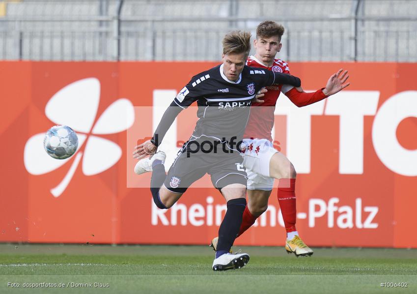 Geisterspiel, COVID-19, Pandemie, FSV Frankfurt, 1. FSV Mainz 05 U23, Regionalliga Südwest, Regionalsport, Voetball, Sport, Saison 2020/2021, Le Football, Germany, Futbol, Fussball, Fotball, Deutschland, DFB, Calcio, Aktion, Action - Bild-ID: 1006402