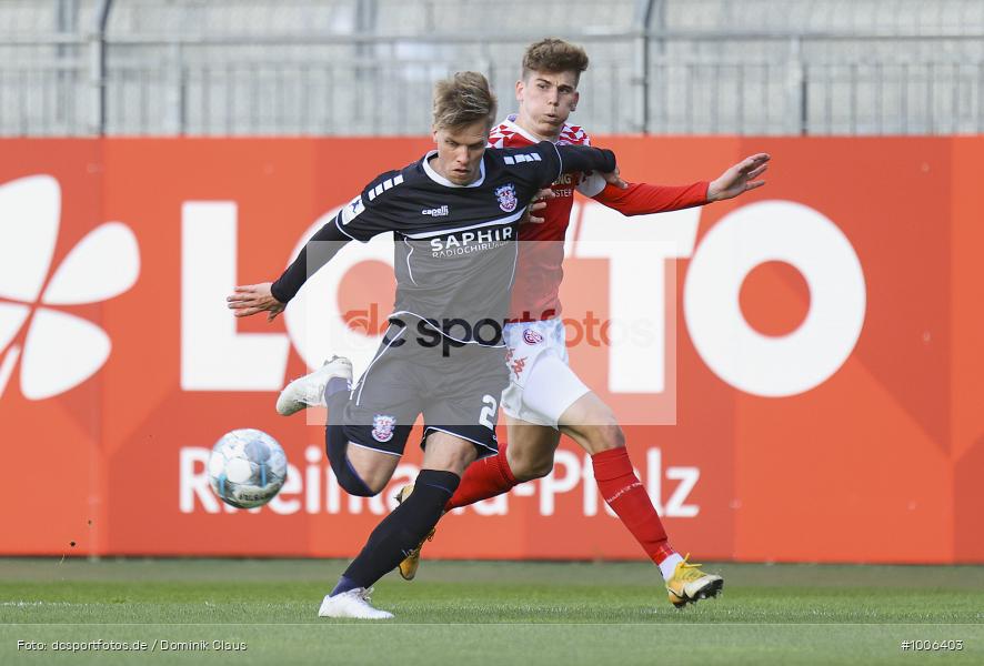 Geisterspiel, COVID-19, Pandemie, FSV Frankfurt, 1. FSV Mainz 05 U23, Regionalliga Südwest, Regionalsport, Voetball, Sport, Saison 2020/2021, Le Football, Germany, Futbol, Fussball, Fotball, Deutschland, DFB, Calcio, Aktion, Action - Bild-ID: 1006403