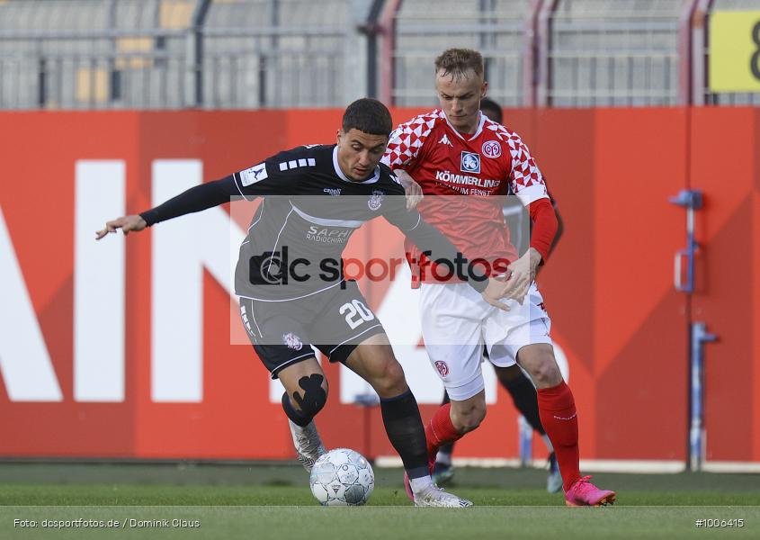 Geisterspiel, COVID-19, Pandemie, FSV Frankfurt, 1. FSV Mainz 05 U23, Regionalliga Südwest, Regionalsport, Voetball, Sport, Saison 2020/2021, Le Football, Germany, Futbol, Fussball, Fotball, Deutschland, DFB, Calcio, Aktion, Action - Bild-ID: 1006415