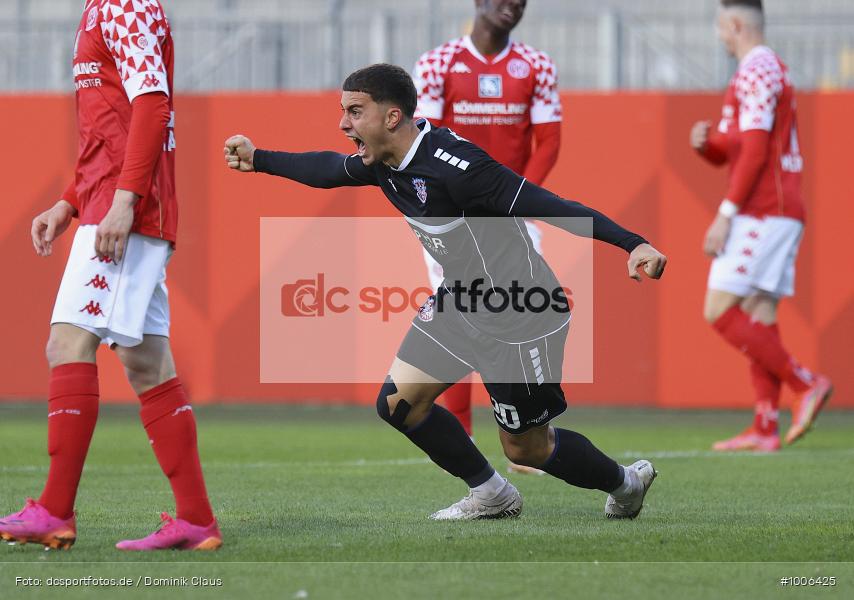 Geisterspiel, COVID-19, Pandemie, FSV Frankfurt, 1. FSV Mainz 05 U23, Regionalliga Südwest, Regionalsport, Voetball, Sport, Saison 2020/2021, Le Football, Germany, Futbol, Fussball, Fotball, Deutschland, DFB, Calcio, Aktion, Action - Bild-ID: 1006425