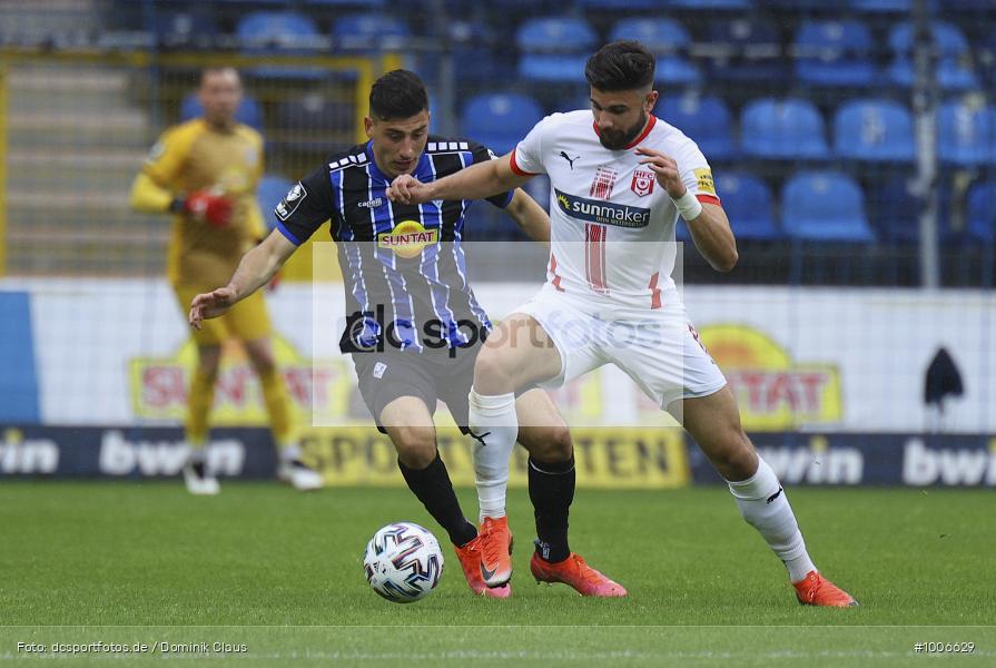 Geisterspiel, COVID-19, Pandemie, Hallescher FC, SV Waldhof Mannheim, 3. Liga, Regionalsport, Voetball, Sport, Saison 2020/2021, Le Football, Germany, Futbol, Fussball, Fotball, Deutschland, DFB, Calcio, Aktion, Action - Bild-ID: 1006629