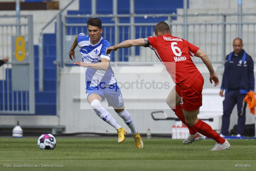 Geisterspiel, COVID-19, Pandemie, 1. FC Heidenheim, SV Darmstadt 98, 2. Bundesliga, Regionalsport, Voetball, Sport, Saison 2020/2021, Le Football, Germany, Futbol, Fussball, Fotball, Deutschland, DFB, Calcio, Aktion, Action - Bild-ID: 1006816