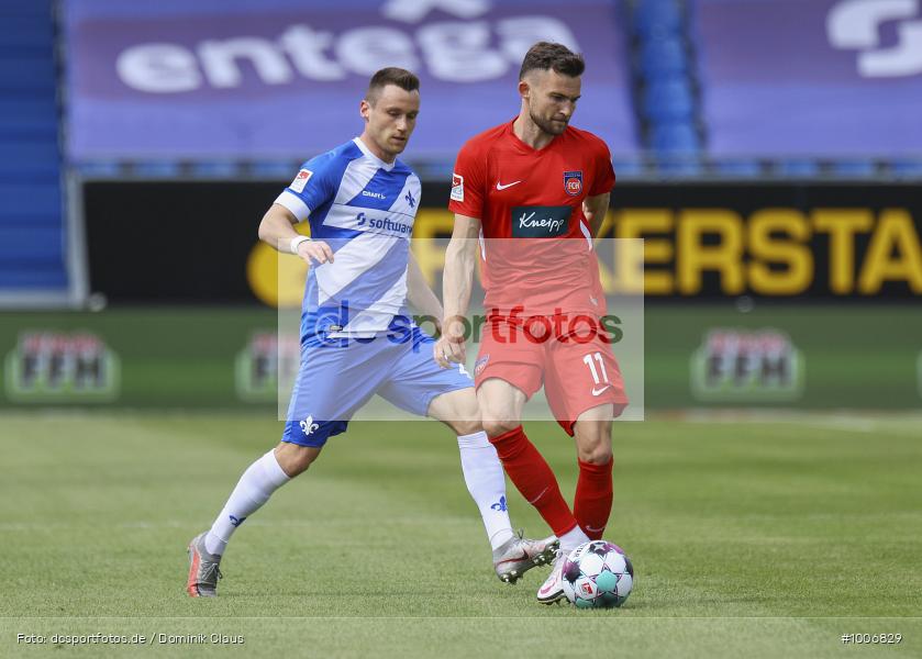 Geisterspiel, COVID-19, Pandemie, 1. FC Heidenheim, SV Darmstadt 98, 2. Bundesliga, Regionalsport, Voetball, Sport, Saison 2020/2021, Le Football, Germany, Futbol, Fussball, Fotball, Deutschland, DFB, Calcio, Aktion, Action - Bild-ID: 1006829