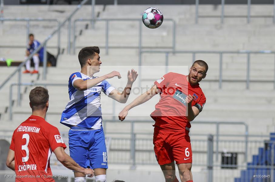 Geisterspiel, COVID-19, Pandemie, 1. FC Heidenheim, SV Darmstadt 98, 2. Bundesliga, Regionalsport, Voetball, Sport, Saison 2020/2021, Le Football, Germany, Futbol, Fussball, Fotball, Deutschland, DFB, Calcio, Aktion, Action - Bild-ID: 1006845