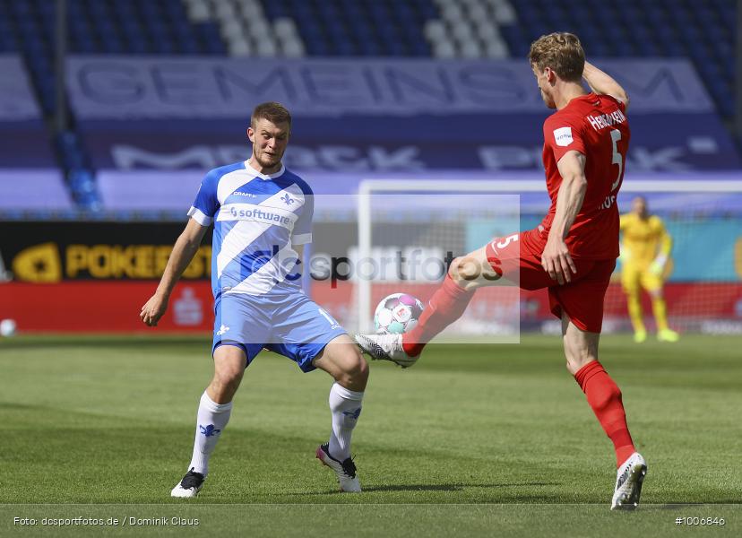 Geisterspiel, COVID-19, Pandemie, 1. FC Heidenheim, SV Darmstadt 98, 2. Bundesliga, Regionalsport, Voetball, Sport, Saison 2020/2021, Le Football, Germany, Futbol, Fussball, Fotball, Deutschland, DFB, Calcio, Aktion, Action - Bild-ID: 1006846