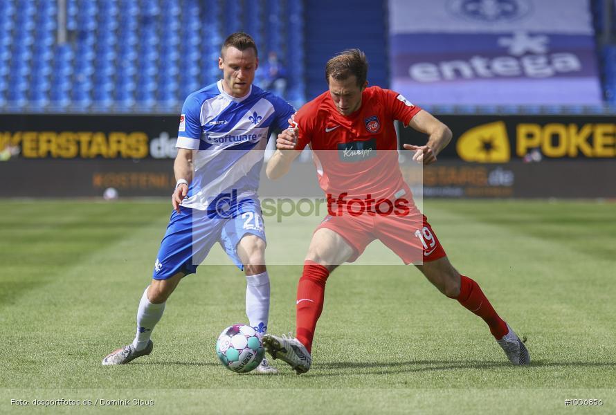 Geisterspiel, COVID-19, Pandemie, 1. FC Heidenheim, SV Darmstadt 98, 2. Bundesliga, Regionalsport, Voetball, Sport, Saison 2020/2021, Le Football, Germany, Futbol, Fussball, Fotball, Deutschland, DFB, Calcio, Aktion, Action - Bild-ID: 1006856