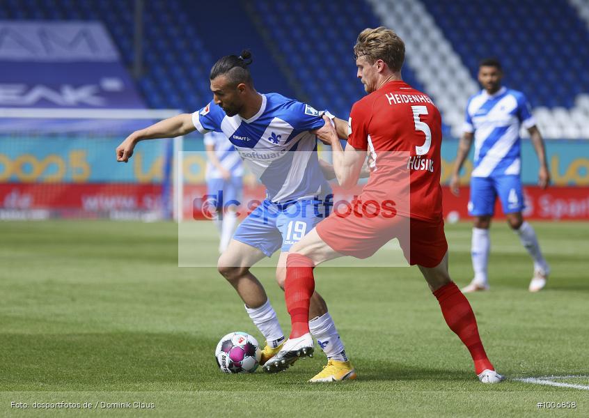 Geisterspiel, COVID-19, Pandemie, 1. FC Heidenheim, SV Darmstadt 98, 2. Bundesliga, Regionalsport, Voetball, Sport, Saison 2020/2021, Le Football, Germany, Futbol, Fussball, Fotball, Deutschland, DFB, Calcio, Aktion, Action - Bild-ID: 1006858
