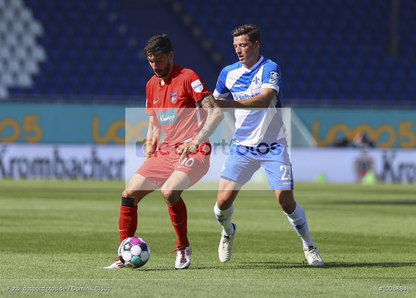 Geisterspiel, COVID-19, Pandemie, 1. FC Heidenheim, SV Darmstadt 98, 2. Bundesliga, Regionalsport, Voetball, Sport, Saison 2020/2021, Le Football, Germany, Futbol, Fussball, Fotball, Deutschland, DFB, Calcio, Aktion, Action - Bild-ID: 1006884