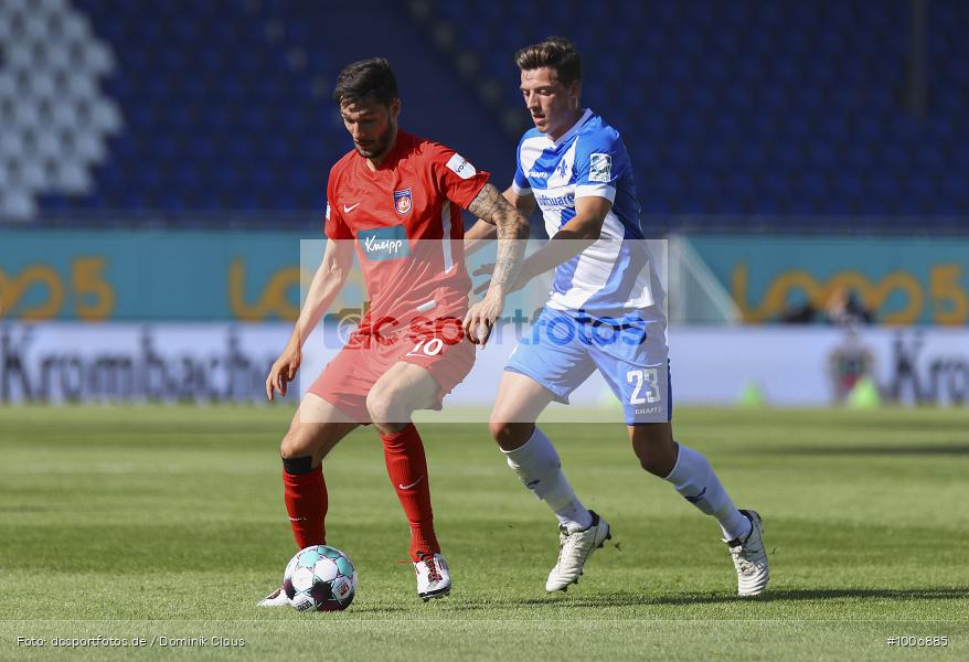 Geisterspiel, COVID-19, Pandemie, 1. FC Heidenheim, SV Darmstadt 98, 2. Bundesliga, Regionalsport, Voetball, Sport, Saison 2020/2021, Le Football, Germany, Futbol, Fussball, Fotball, Deutschland, DFB, Calcio, Aktion, Action - Bild-ID: 1006885