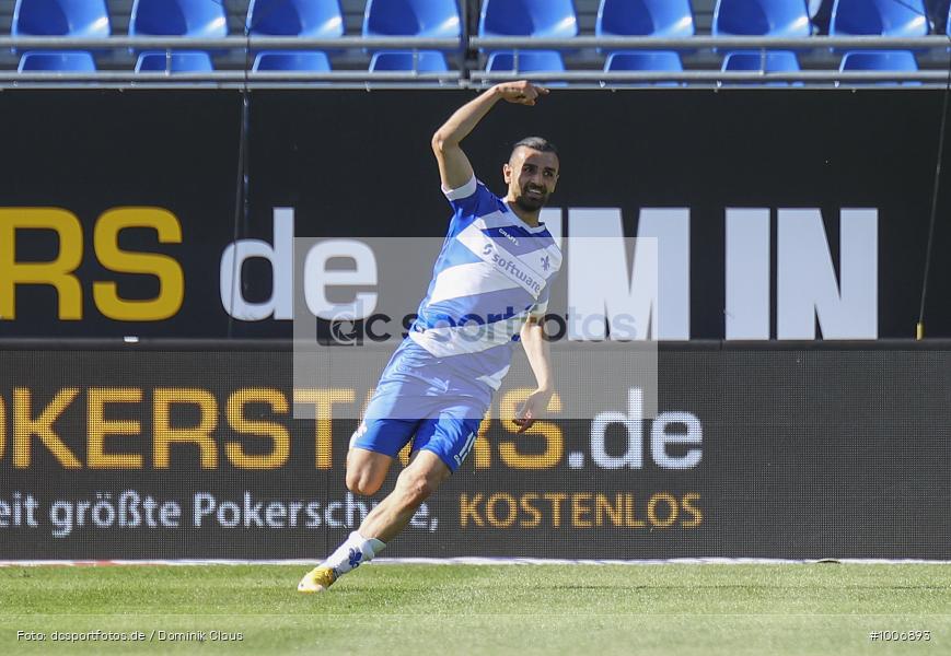 Geisterspiel, COVID-19, Pandemie, 1. FC Heidenheim, SV Darmstadt 98, 2. Bundesliga, Regionalsport, Voetball, Sport, Saison 2020/2021, Le Football, Germany, Futbol, Fussball, Fotball, Deutschland, DFB, Calcio, Aktion, Action - Bild-ID: 1006893