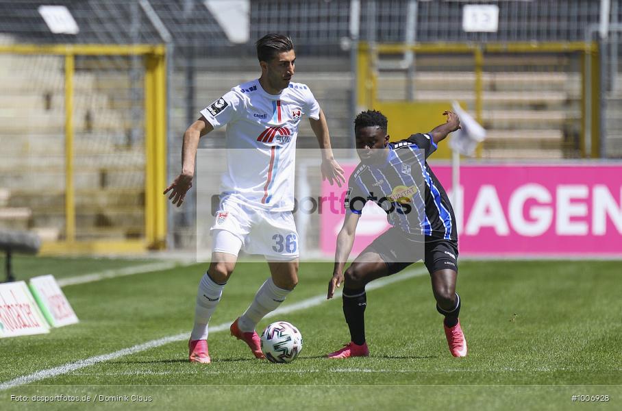 Geisterspiel, COVID-19, Pandemie, KFC Uerdingen, SV Waldhof Mannheim, 3. Liga, Regionalsport, Voetball, Sport, Saison 2020/2021, Le Football, Germany, Futbol, Fussball, Fotball, Deutschland, DFB, Calcio, Aktion, Action - Bild-ID: 1006928