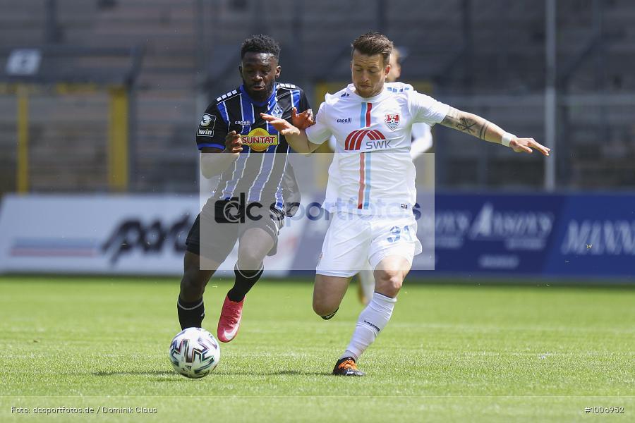 Geisterspiel, COVID-19, Pandemie, KFC Uerdingen, SV Waldhof Mannheim, 3. Liga, Regionalsport, Voetball, Sport, Saison 2020/2021, Le Football, Germany, Futbol, Fussball, Fotball, Deutschland, DFB, Calcio, Aktion, Action - Bild-ID: 1006952