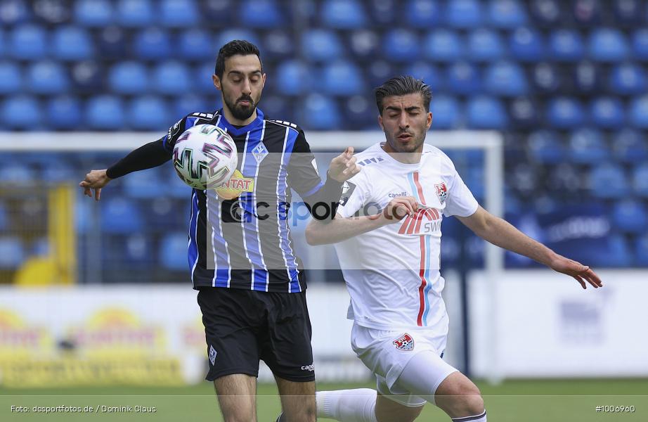 Geisterspiel, COVID-19, Pandemie, KFC Uerdingen, SV Waldhof Mannheim, 3. Liga, Regionalsport, Voetball, Sport, Saison 2020/2021, Le Football, Germany, Futbol, Fussball, Fotball, Deutschland, DFB, Calcio, Aktion, Action - Bild-ID: 1006960