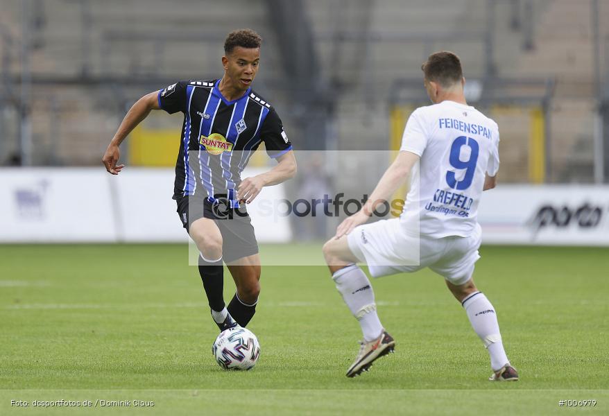 Geisterspiel, COVID-19, Pandemie, KFC Uerdingen, SV Waldhof Mannheim, 3. Liga, Regionalsport, Voetball, Sport, Saison 2020/2021, Le Football, Germany, Futbol, Fussball, Fotball, Deutschland, DFB, Calcio, Aktion, Action - Bild-ID: 1006979