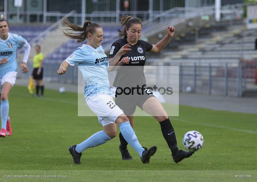 Geisterspiel, COVID-19, Pandemie, 1. FFC Niederkirchen, Eintracht Frankfurt II, 2. Bundesliga, Frauen, Regionalsport, Voetball, Sport, Saison 2020/2021, Le Football, Germany, Futbol, Fussball, Fotball, Deutschland, DFB, Calcio, Aktion, Action - Bild-ID: 1007188