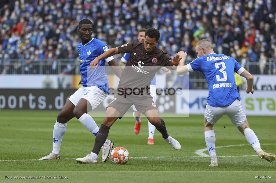 FC St. Pauli, SV Darmstadt 98, 2. Bundesliga, 2. Liga, Voetball, Sport, Le Football, Germany, Futbol, Fotball, Fussball, Deutschland, DFL, DFB, Calcio, 2021/22, Saison 2021/2022 - Bild-ID: 1014094