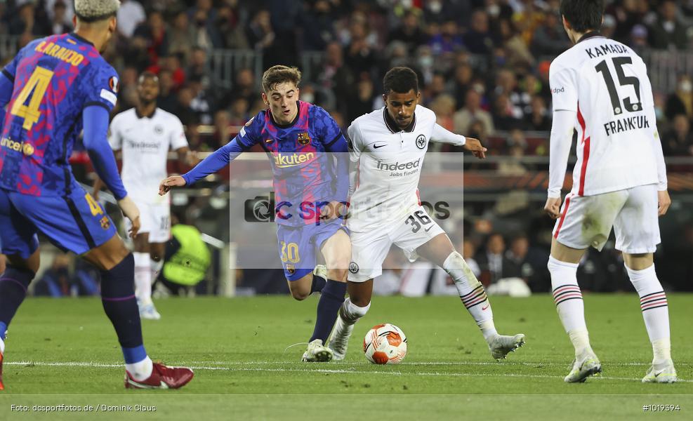 Eintracht Frankfurt, Barca, FC Barcelona, Europa League, UEFA, Voetball, Sport, Le Football, Germany, Futbol, Fotball, Fussball, Deutschland, DFL, DFB, Calcio, 2021/22, Saison 2021/2021 - Bild-ID: 1019394