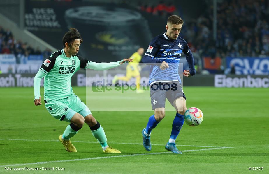 Hannover 96, SV Darmstadt 98, 2. Bundesliga, 2. Liga, Voetball, Sport, Le Football, Germany, Futbol, Fotball, Fussball, Deutschland, DFL, DFB, Calcio, 2022/23, Saison 2022/2023 - Bild-ID: 1027317