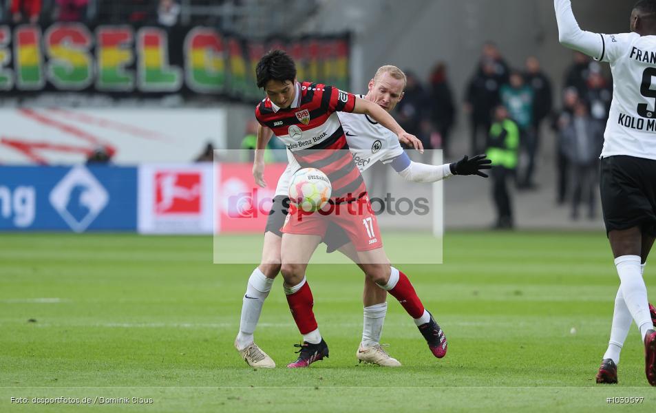 VfB Stuttgart, Eintracht Frankfurt, 1. Bundesliga, Bundesliga, Voetball, Sport, Le Football, Germany, Futbol, Fotball, Fussball, Deutschland, DFL, DFB, Calcio, 2022/23, Saison 2022/2023 - Bild-ID: 1030597 VfB Stuttgart, Eintracht Frankfurt, 1. Bundesliga, Bundesliga, Voetball, Sport, Le Football, Germany, Futbol, Fotball, Fussball, Deutschland, DFL, DFB, Calcio, 2022/23, Saison 2022/2023 - Bild-ID: 1030597
