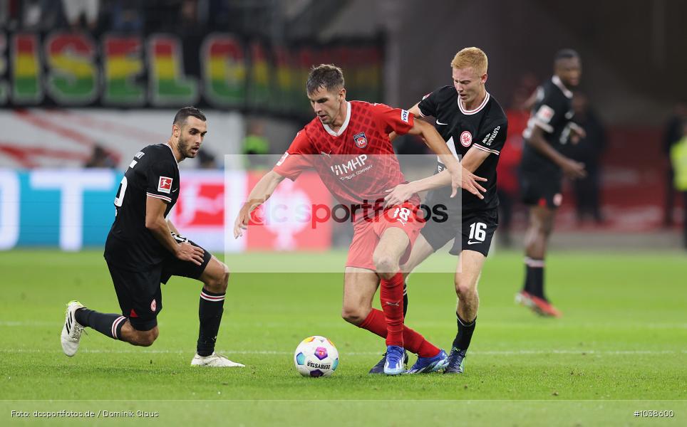 1. FC Heidenheim, Eintracht Frankfurt, Bundesliga, Voetball, Sport, Le Football, Germany, Futbol, Fotball, Fussball, Deutschland, DFL, DFB, Calcio, 2023/24, Saison 2023/2024 - Bild-ID: 1038600