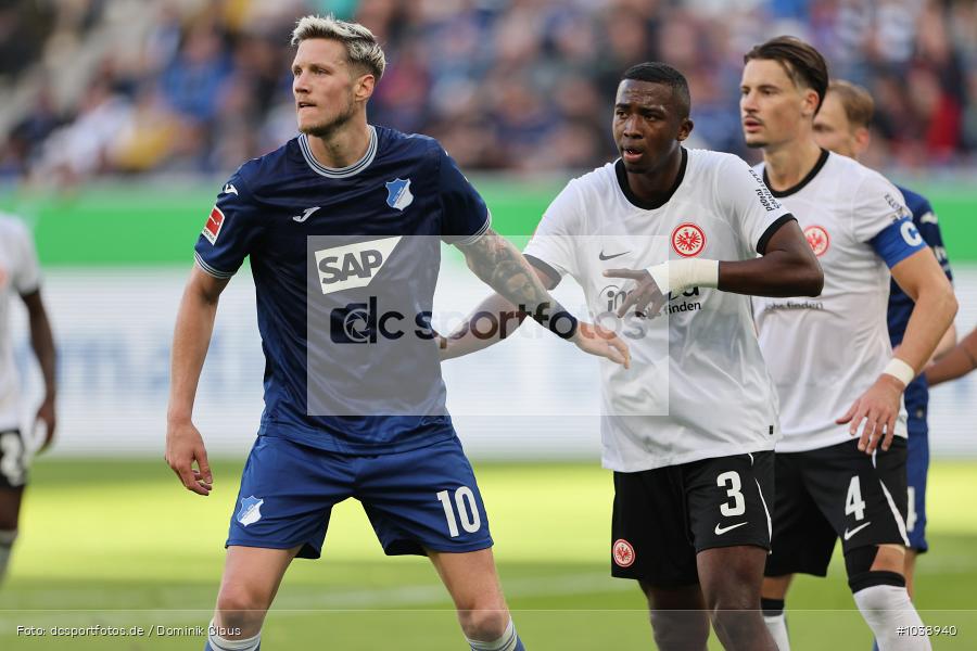 Eintracht Frankfurt, TSG 1899 Hoffenheim, 1. Bundesliga, Bundesliga, Voetball, Sport, Le Football, Germany, Futbol, Fotball, Fussball, Deutschland, DFL, DFB, Calcio, 2023/24, Saison 2023/2024 - Bild-ID: 1038940