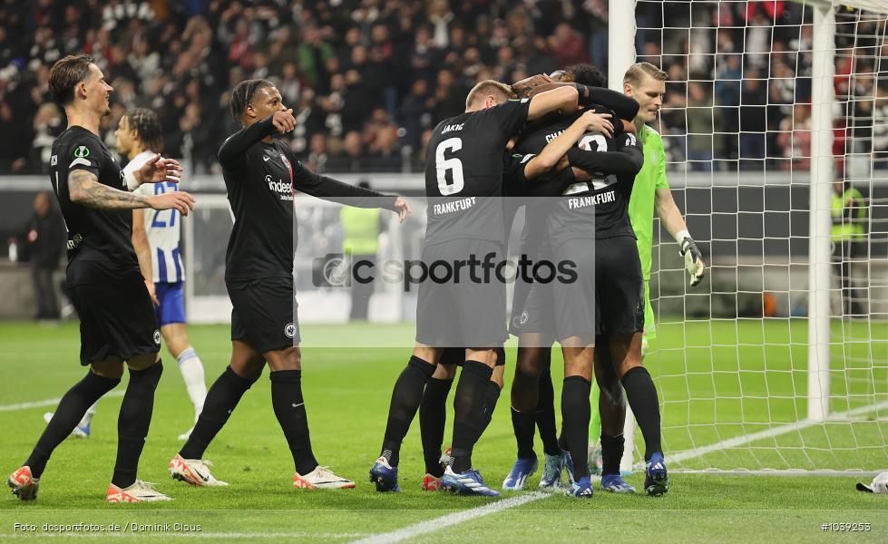 HJK Helsinki, Eintracht Frankfurt, UECL, Conference League, UEFA, Voetball, Sport, Le Football, Germany, Futbol, Fotball, Fussball, Deutschland, DFL, DFB, Calcio, 2023/24, Saison 2023/2024 - Bild-ID: 1039253 HJK Helsinki, Eintracht Frankfurt, UECL, Conference League, UEFA, Voetball, Sport, Le Football, Germany, Futbol, Fotball, Fussball, Deutschland, DFL, DFB, Calcio, 2023/24, Saison 2023/2024 - Bild-ID: 1039253