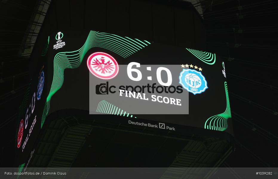HJK Helsinki, Eintracht Frankfurt, UECL, Conference League, UEFA, Voetball, Sport, Le Football, Germany, Futbol, Fotball, Fussball, Deutschland, DFL, DFB, Calcio, 2023/24, Saison 2023/2024 - Bild-ID: 1039282 HJK Helsinki, Eintracht Frankfurt, UECL, Conference League, UEFA, Voetball, Sport, Le Football, Germany, Futbol, Fotball, Fussball, Deutschland, DFL, DFB, Calcio, 2023/24, Saison 2023/2024 - Bild-ID: 1039282