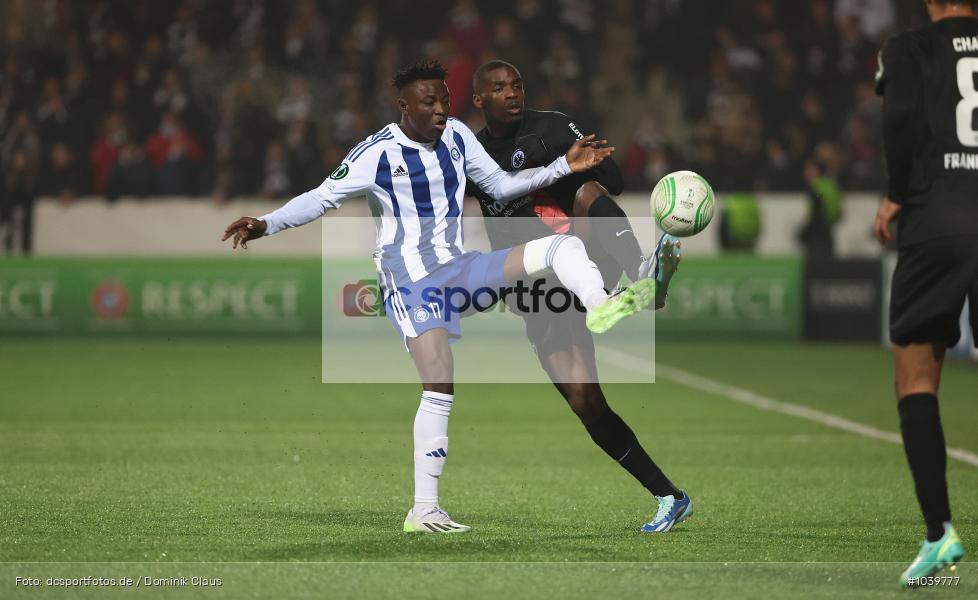 Eintracht Frankfurt, HJK Helsinki, UECL, Conference League, UEFA, Voetball, Sport, Le Football, Germany, Futbol, Fotball, Fussball, Deutschland, DFL, DFB, Calcio, 2023/24, Saison 2023/2024 - Bild-ID: 1039777 Eintracht Frankfurt, HJK Helsinki, UECL, Conference League, UEFA, Voetball, Sport, Le Football, Germany, Futbol, Fotball, Fussball, Deutschland, DFL, DFB, Calcio, 2023/24, Saison 2023/2024 - Bild-ID: 1039777