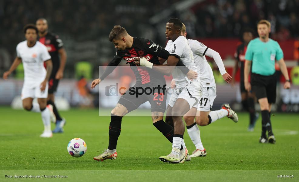 Eintracht Frankfurt, Bayer 04 Leverkusen, 1. Bundesliga, Bundesliga, Voetball, Sport, Le Football, Germany, Futbol, Fotball, Fussball, Deutschland, DFL, DFB, Calcio, 2023/24, Saison 2023/2024 - Bild-ID: 1041424