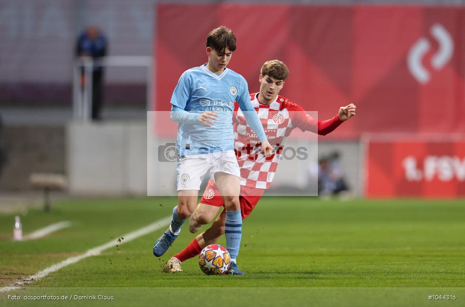 Manchester City, 1. FSV Mainz 05, Achtelfinale, UEFA Youth League, Youth League, UEFA, Voetball, Sport, Le Football, Germany, Futbol, Fotball, Fussball, Deutschland, DFL, DFB, Calcio, 2023/24, Saison 2023/2024 - Bild-ID: 1044316