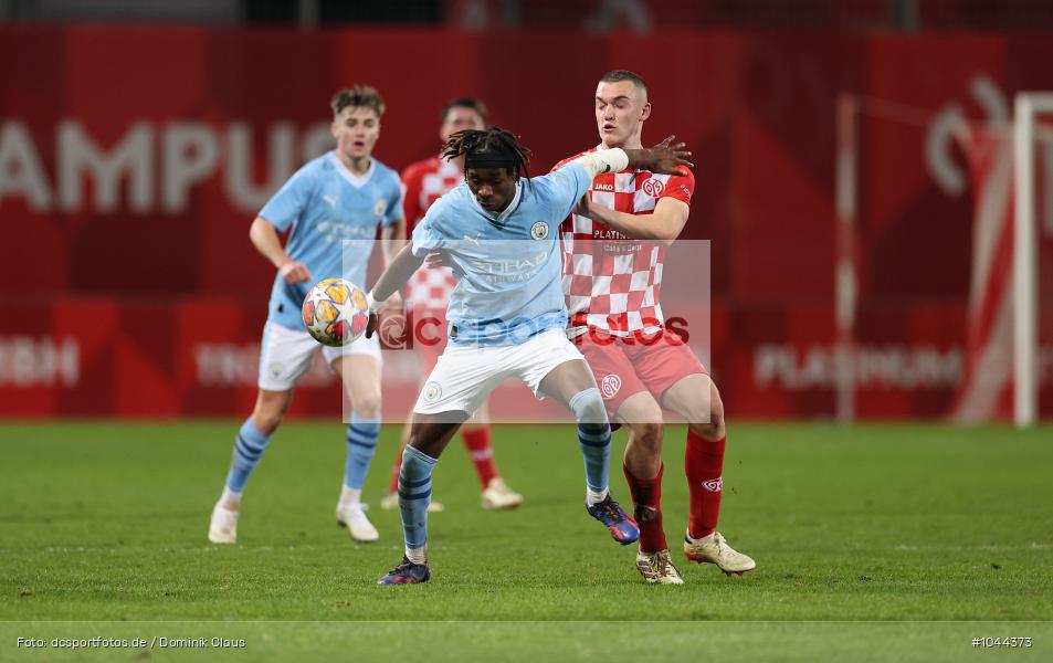 Manchester City, 1. FSV Mainz 05, Achtelfinale, UEFA Youth League, Youth League, UEFA, Voetball, Sport, Le Football, Germany, Futbol, Fotball, Fussball, Deutschland, DFL, DFB, Calcio, 2023/24, Saison 2023/2024 - Bild-ID: 1044373