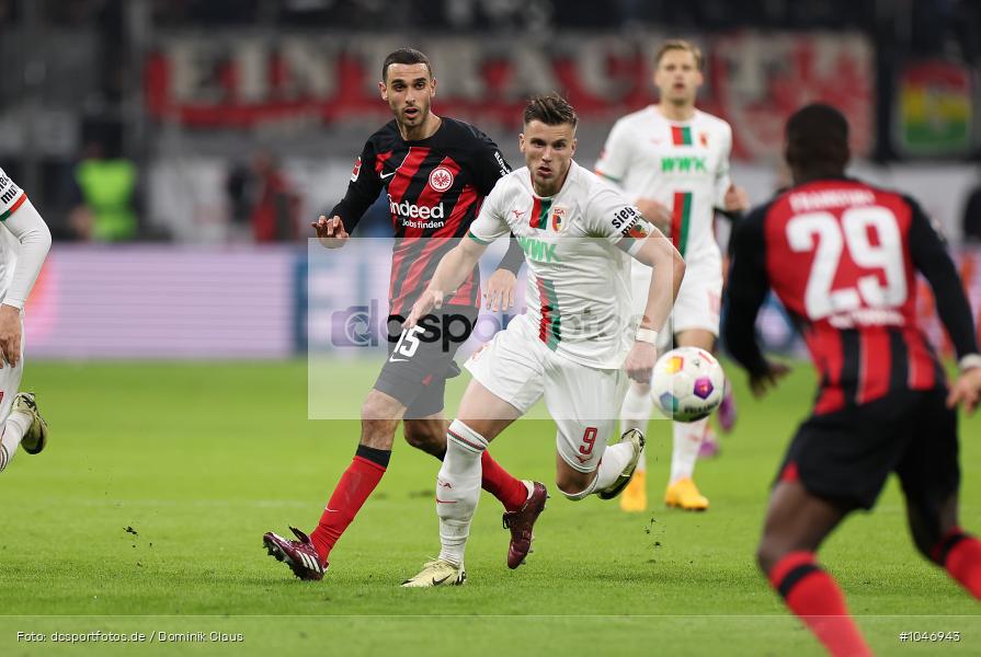 FC Augsburg, Eintracht Frankfurt, Bundesliga, Voetball, Sport, Le Football, Germany, Futbol, Fotball, Fussball, Deutschland, DFL, DFB, Calcio, 2023/24, Saison 2023/2024 - Bild-ID: 1046943