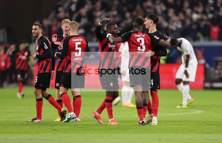 FC Augsburg, Eintracht Frankfurt, Bundesliga, Voetball, Sport, Le Football, Germany, Futbol, Fotball, Fussball, Deutschland, DFL, DFB, Calcio, 2023/24, Saison 2023/2024 - Bild-ID: 1046968